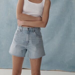 Ghanda Classic Denim High-Waisted Shorts
